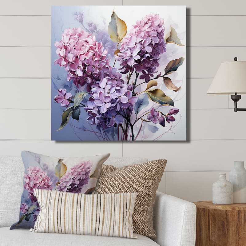 Designart "Lilacs Mystical Harmony " Lilacs Wall Art Bed Bath